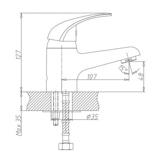 Смеситель для раковины HAIBA HB1003, латунь, хром
