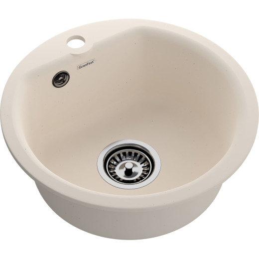 Мойка кухонная GranFest SMART 435  1-чаш D-435 белый