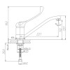 Смеситель HAIBA HB4954 хирургический для раковины, латунь, хром