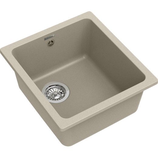 Кухонная мойка RIVELATO BERKANA 35 подст.монтаж 1-чаш 415*455 beige scuro