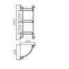 Полка стеклянная HAIBA HB1607-3 3-ярусная, хром