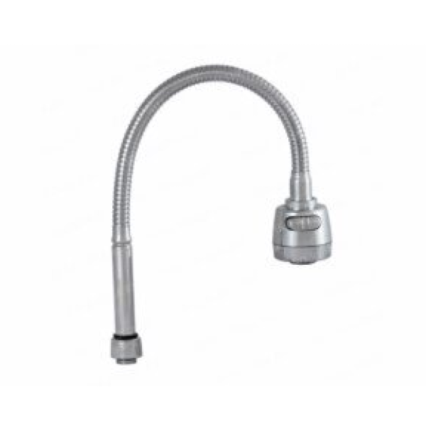 Гибкий излив с 2-х функциональным аэратором. хром