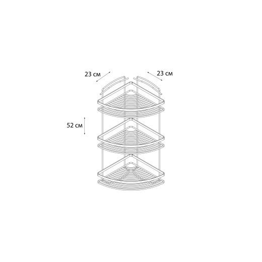 Fixsen FX-850G-3 Угловая полка трехэтажная