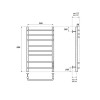 Полотенцесушитель электрический Point Сатурн PN90858B П8 500x800 диммер справа, черный