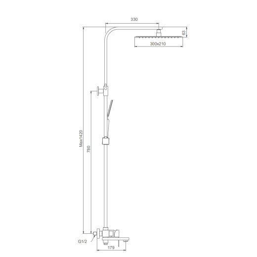Душевая система для ванны SPLENKA S224.24.05