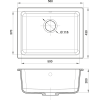 Кухонная мойка RIVELATO BERKANA 50 подст.монтаж 1-чаш 560*430 antracite