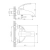 Смеситель для ванны HAIBA HB3221, латунь, хром