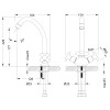 Смеситель Lemark Flora LM0104C для кухни с поворотным изливом 229мм, хром