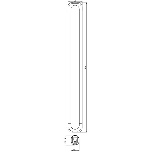 Душевая стойка Lemark LM8074CG 810 мм с магнитным кронштейном, хром/зол, блистер