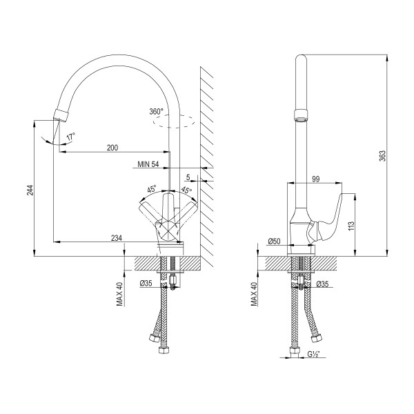 Смеситель Lemark Plus Advance LM1205C для кухни