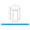 Душевое ограждение Erlit ER10110V-C4 (1000x1000x2000) пятиугольное,тонированное