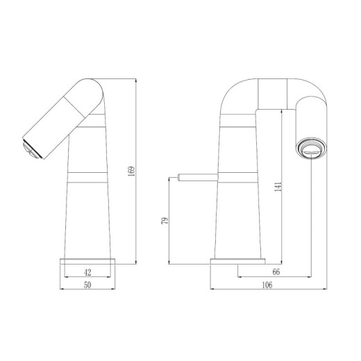 Смеситель для раковины HAIBA HB10813-3, прогрессивный картридж, латунь, оружейная сталь