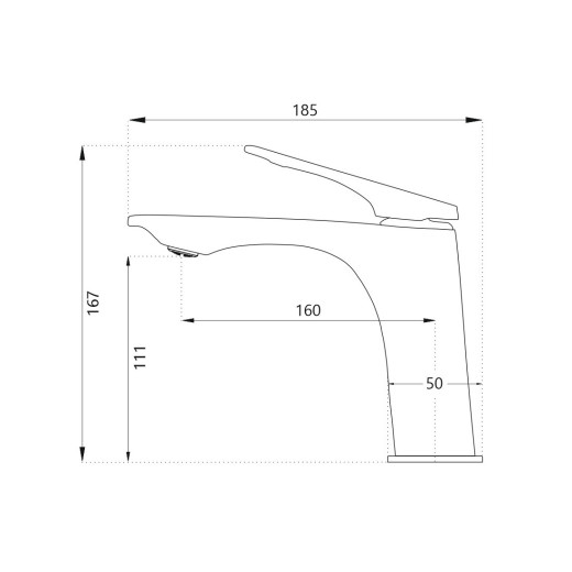 Смеситель для раковины HAIBA HB10816, латунь, хром