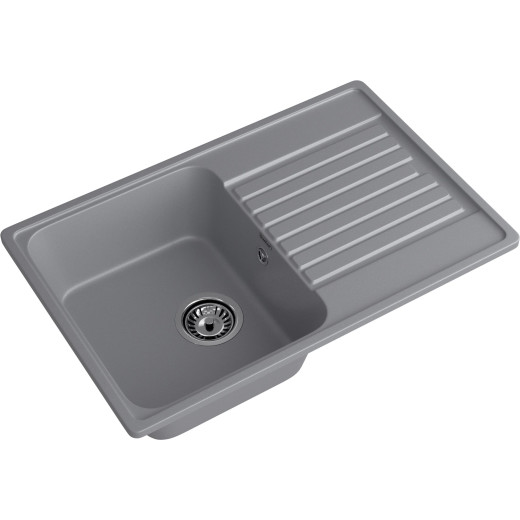 Мойка кухонная GranFest QUARZ GF-Z78 Чаш+крыл 740*480 мм 78 темно-серый