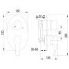 Смеситель Lemark Atlantis LM3227C для ванны и душа встраиваемый с 2х-функц. дивертором, хром - купить в Москве