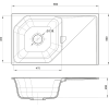 Кухонная мойка RIVELATO LOCUS 85  1-чаш 850*500 grigio metallizzato