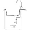 Мойка кухонная GranFest QUARZ GF-Z-58 чаша с крылом 620*480мм (темно-серый)