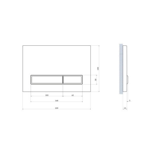 Кнопка Cersanit BLICK для LINK PRO/VECTOR/LINK/HI-TEC пластик белый