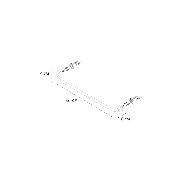 Fixsen KVADRO FX-61301 Полотенцедержатель трубчатый (60 см.)