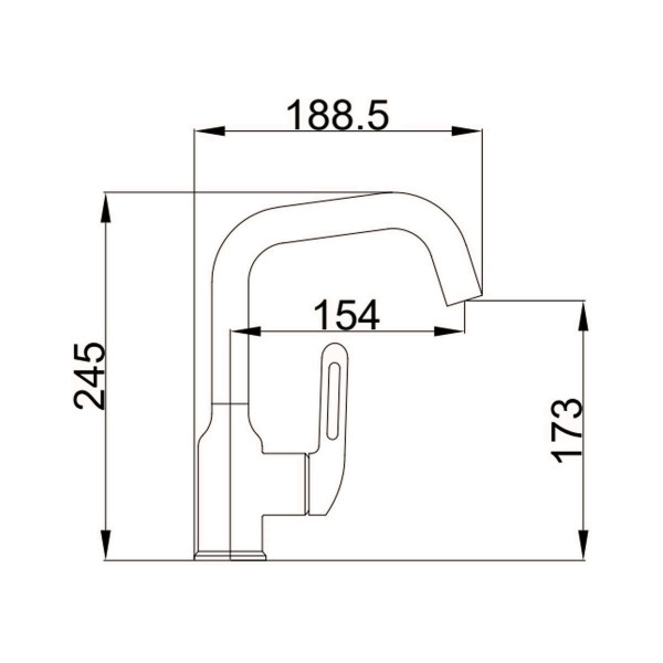 Смеситель для раковины HAIBA HB10825, нержавеющая сталь, хром