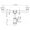 Сифон для сдвоенной мойки с накидными гайками 6/4", арт. A448-DN50/40