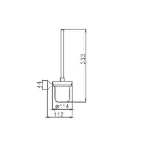 Ёршик HAIBA HB8510 туалетный настенный, хром