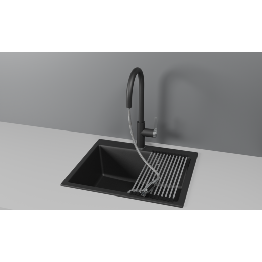 Смеситель Granula GR-8168 турмалин с выдвижным изливом