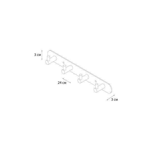 Fixsen HOTEL FX-31005-4 Планка 4 крючка