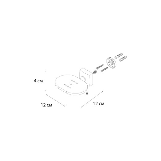 Fixsen KVADRO FX-61308A Мыльница литая