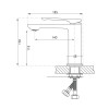 Смеситель для раковины HAIBA HB10817-3, латунь, оружейная сталь - купить в Москве