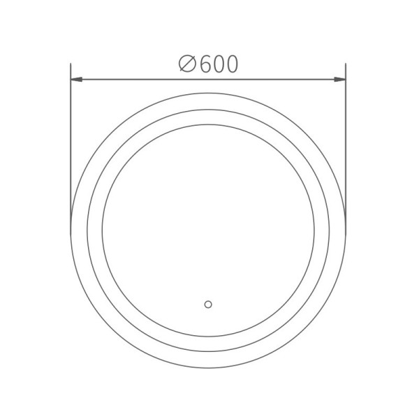 Зеркало HAIBA HB662 LED 600 мм