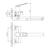 Смеситель для ванны HAIBA HB22595, длинный излив, латунь, хром