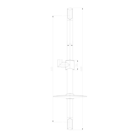 Душевая стойка Lemark LM8066C  с шестиугольной мыльницей