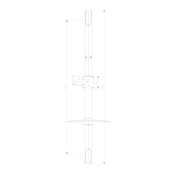 Душевая стойка Lemark LM8066C  с шестиугольной мыльницей