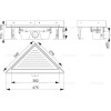 Угловой желоб с порогами для перфорированной решетки, арт. ARZ1