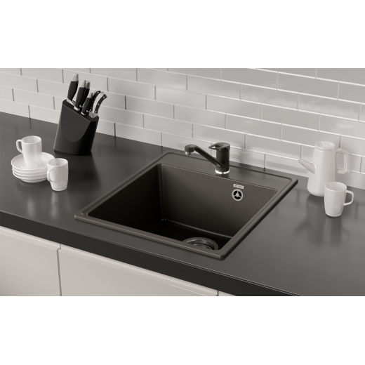 Мойка кухонная ULGRAN Quartz Forte 425-04, платина