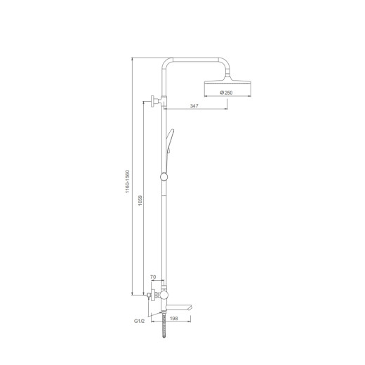 Душевая система для ванны с термостатом SPLENKA S223.26