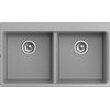 Кухонная мойка RIVELATO AXEL 90-2D 2-чаши 870*520мм grigio metallizzato