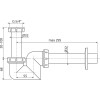 Сифон для умывальника и биде, пластик Ø32, арт. A45F-DN32