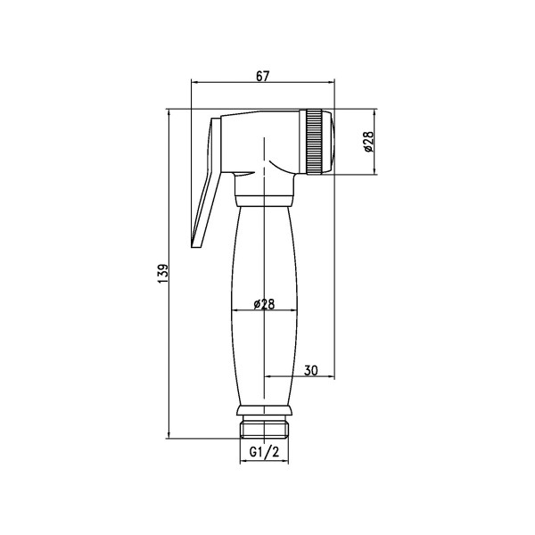 Лейка для биде LM8047G, золото, блистер