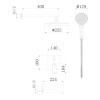 Душевая система HAIBA HB80553-7 встраиваемая черный