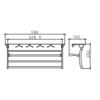 Полка для полотенец HAIBA HB805, хром