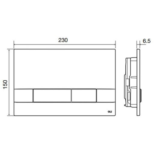 Панель механическая двойная OLI Narrow, пластик, белый, арт 152939
