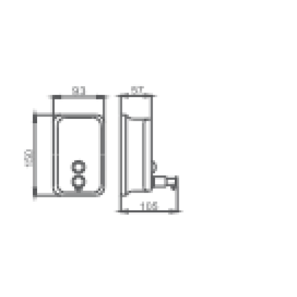 Дозатор жидкого мыла HAIBA HB401, хром 500ml