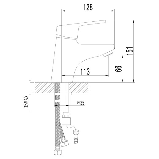 Смеситель Lemark Luna LM4116C для раковины
