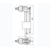 Клапан наполнительный OLI COMPACT с боковой подводкой 3/8 латунь