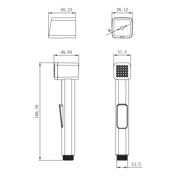 Комплект аксессуаров Lemark LM8089C для биде, хром