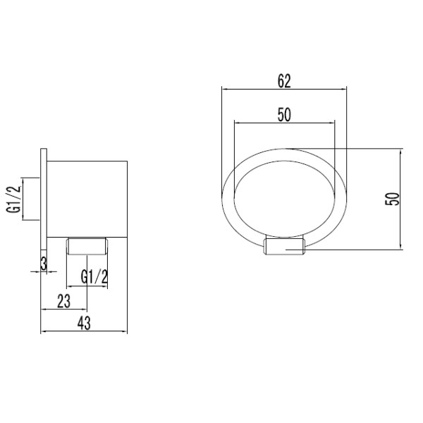 Подключение для душевого шланга Lemark LM8026C для смесителя, хром