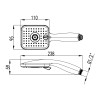 Душевая лейка Lemark LM8054C 3-функциональная, хром