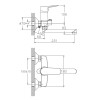 Смеситель для ванны HAIBA HB60506, длинный излив, латунь, хром